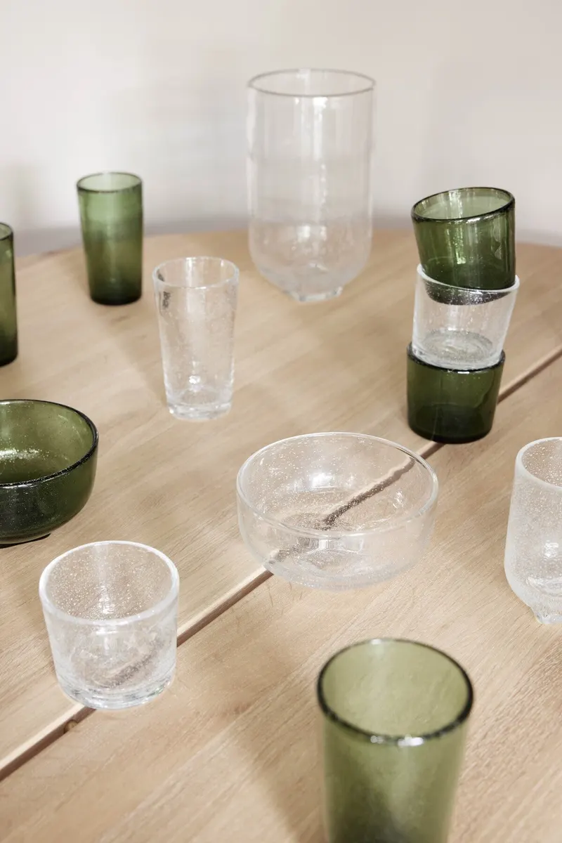 OYOY Kuki Highball-Gläser aus mundgeblasenem Glas, 4er-Set, OYOY Living, Grün, Ansicht 4