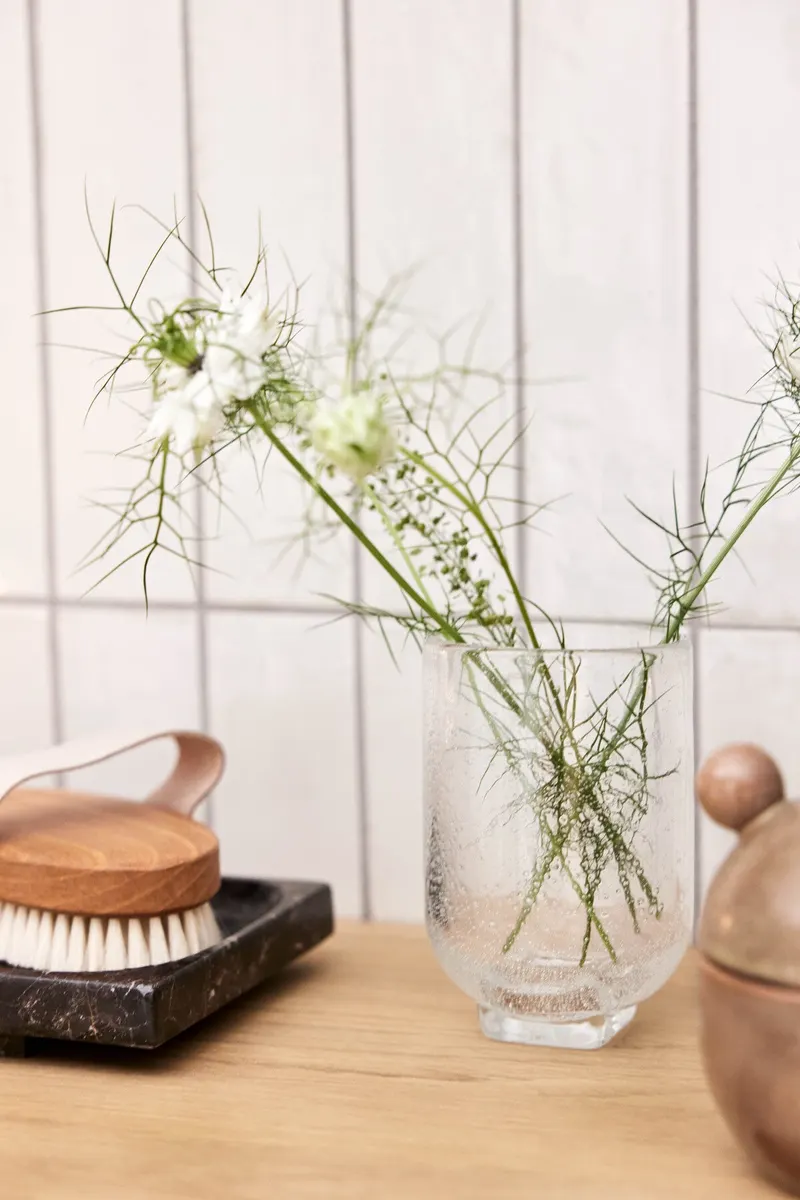 Kuki Windlicht aus klarem Glas mit Blasendekor, OYOY Living, Klar, Ansicht 2