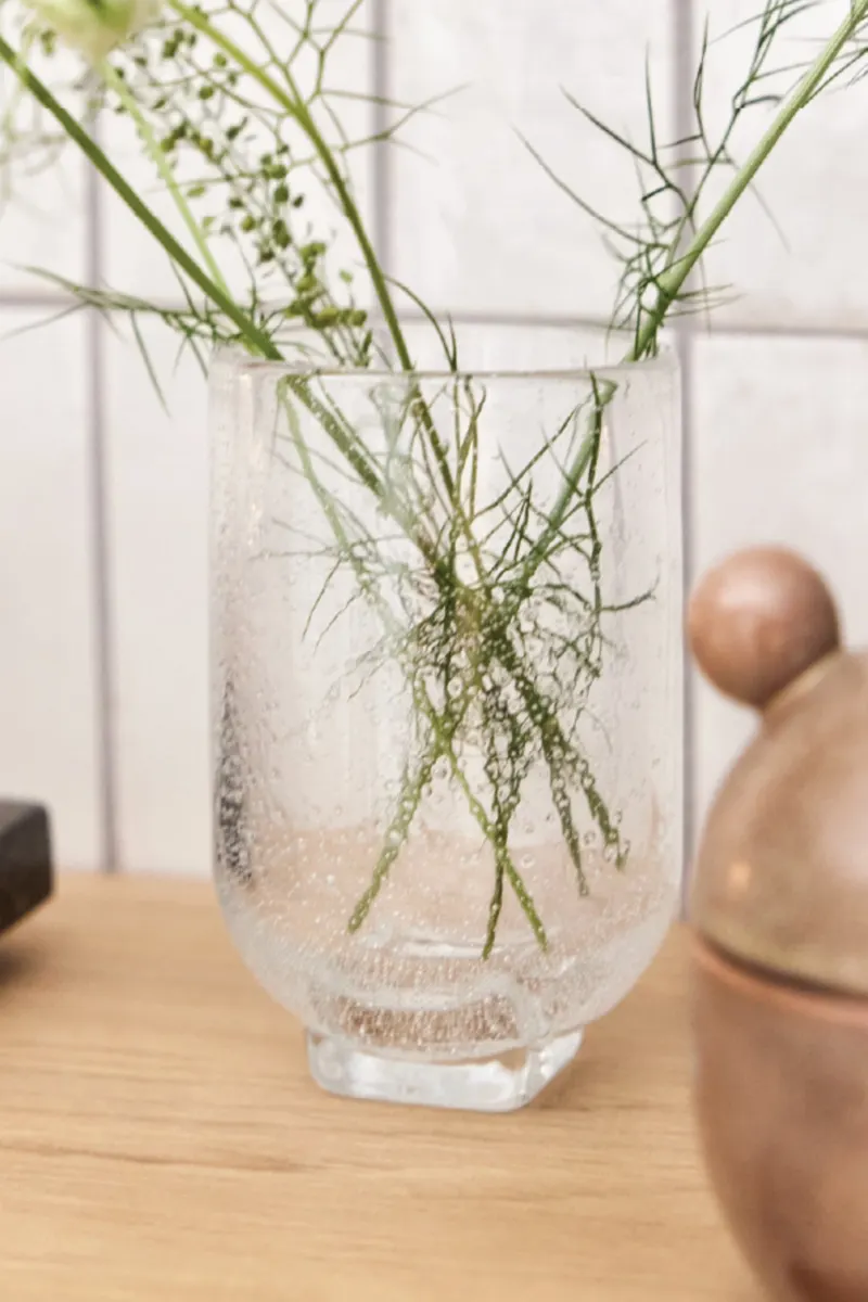 Kuki Windlicht aus klarem Glas mit Blasendekor, OYOY Living, Klar, Ansicht 4