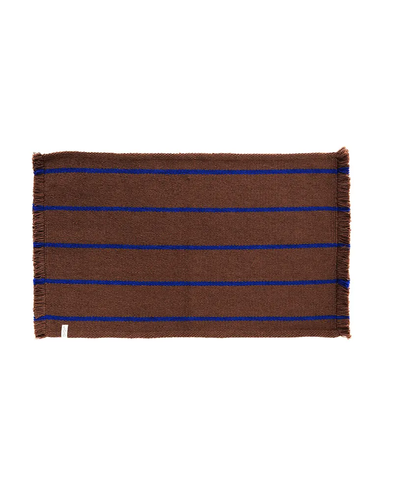 Lina Badematte aus Polyester mit Fransen, Caramel