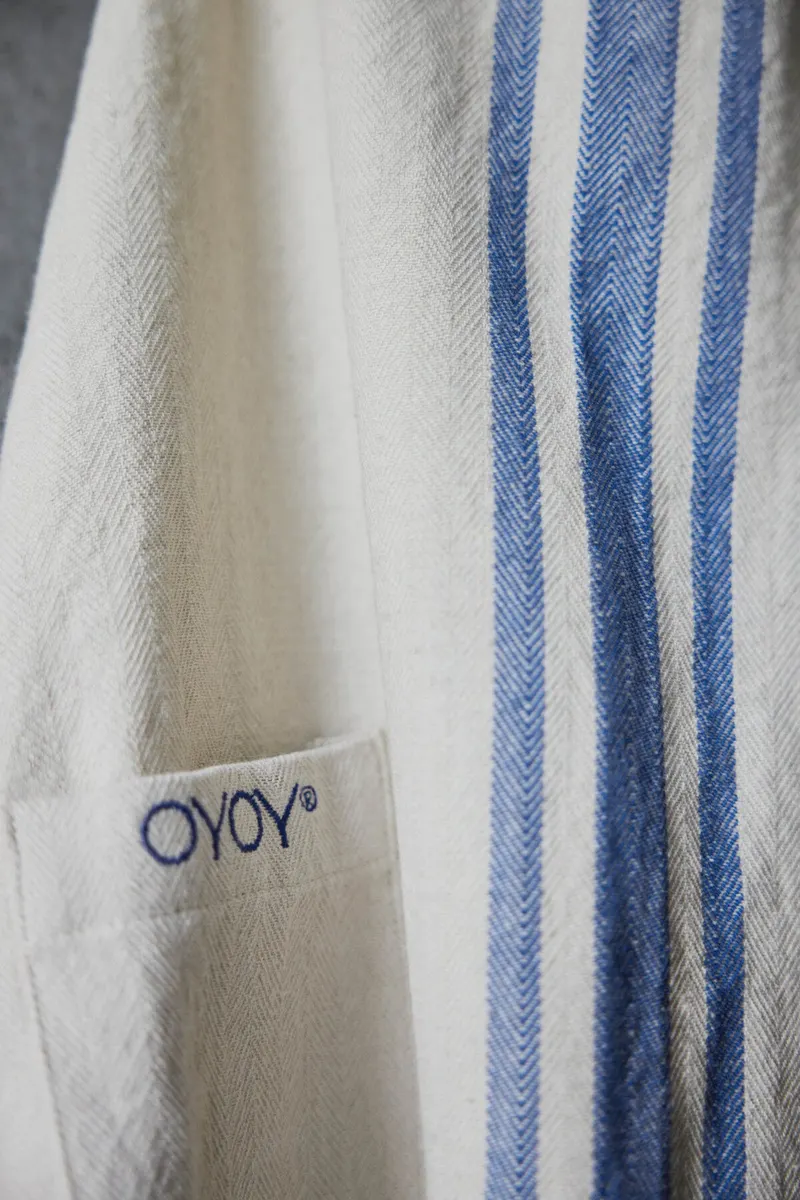 Linu Küchenschürze aus Bio-Baumwolle mit Streifen, OYOY Living, Blau, Ansicht 3