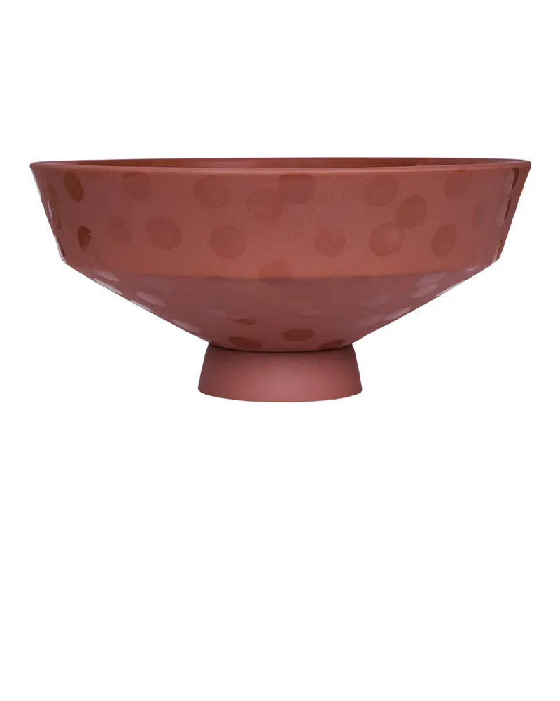 OYOY Living Luonto Schale mit gepunkteter Oberfläche, Terrakotta, Large, Ansicht 1