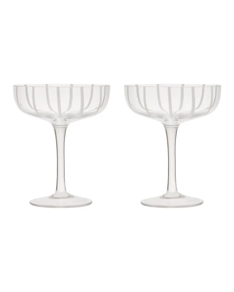 Mizu Coupe-Gläser aus mundgeblasenem Glas im 2er-Set, OYOY Living, Transparent, Ø 11,5 cm × H 14 cm, Ansicht 1