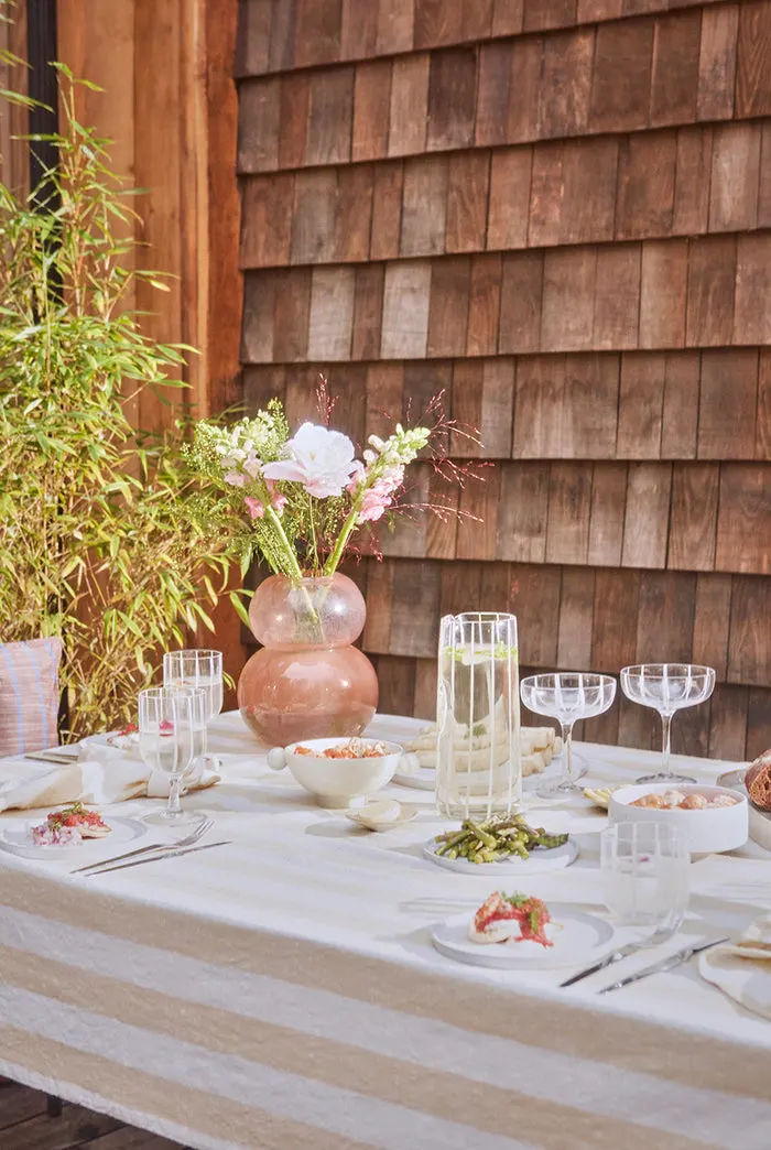 Mizu Trinkgläser aus Glas im gestreiften Design, OYOY Living, Klar, Ø 8 × Höhe 8,2 cm; Inhalt 320 ml, Ansicht 3