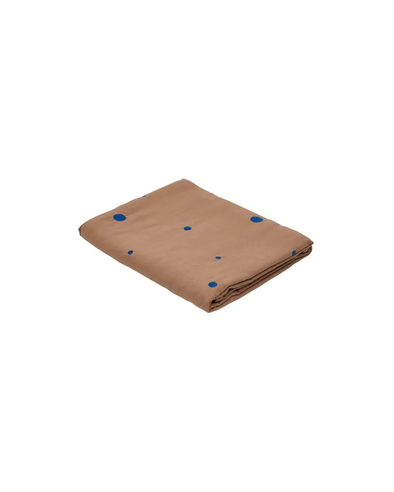 OYOY Living Nori Tischdecke aus Baumwolle mit Punktmuster, Terrakotta, Optikblau, 200 × 140 cm, Ansicht 3