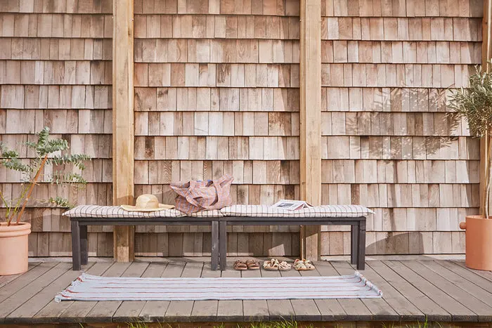 Outdoor-Bankkissen Kyoto aus recyceltem Polyester, OYOY Living, 124 × 40 × 3,5 cm, Ansicht 4