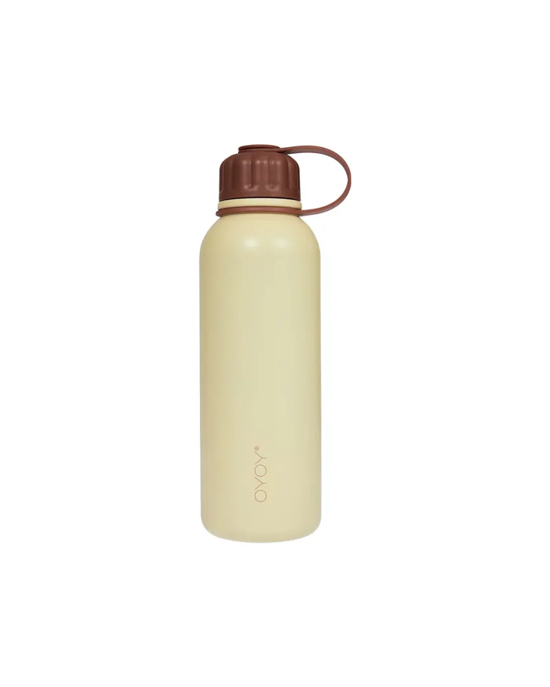 OYOY Living Pullo Isolier-Trinkflasche aus Edelstahl, Butter/Muskat, Inhalt: 520 ml, Ansicht 1