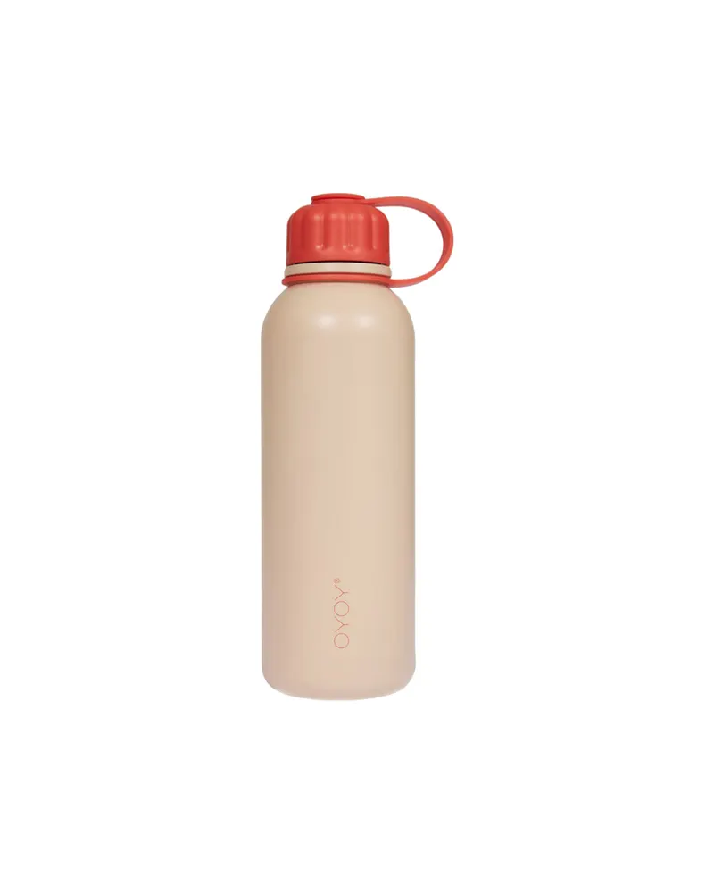 Pullo Isolier-Trinkflasche aus Edelstahl, Korallrot/Kirschrot
