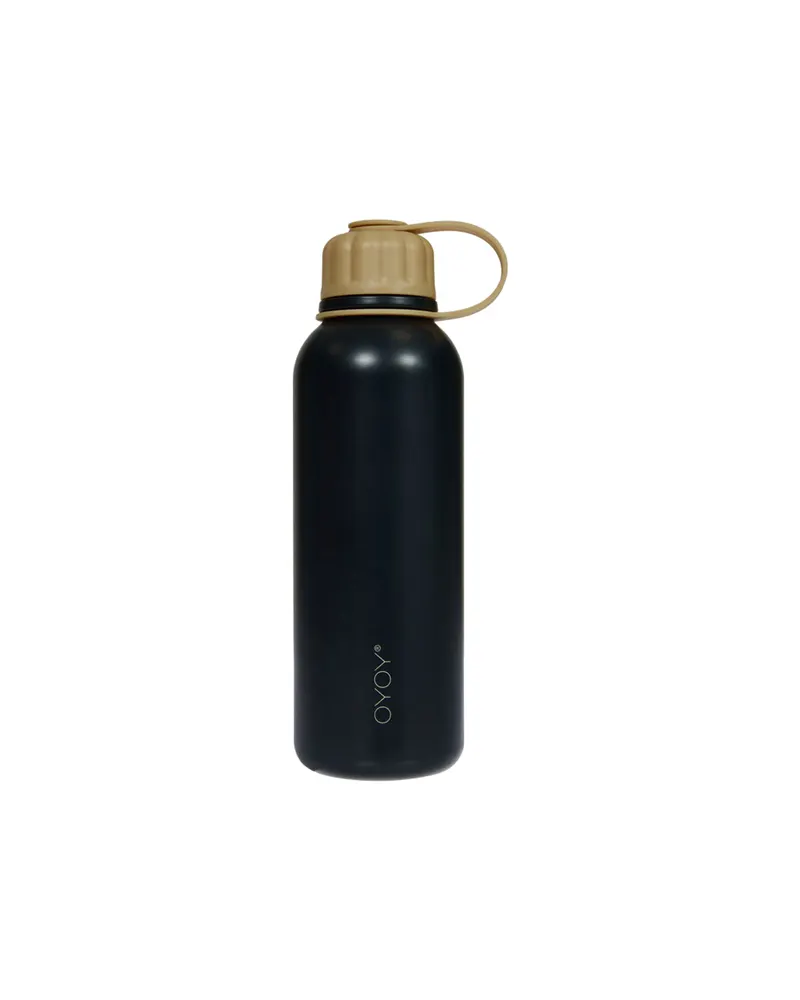 OYOY Living Pullo Isolier-Trinkflasche aus Edelstahl, Anthrazit/Kamel, Inhalt: 520 ml, Ansicht 1