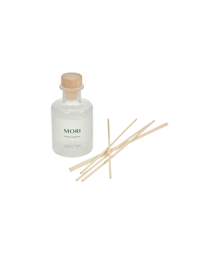 OYOY Living Raumduft-Diffuser Mori aus Glas mit Kiefer und Zypresse, Transparent, Ansicht 1
