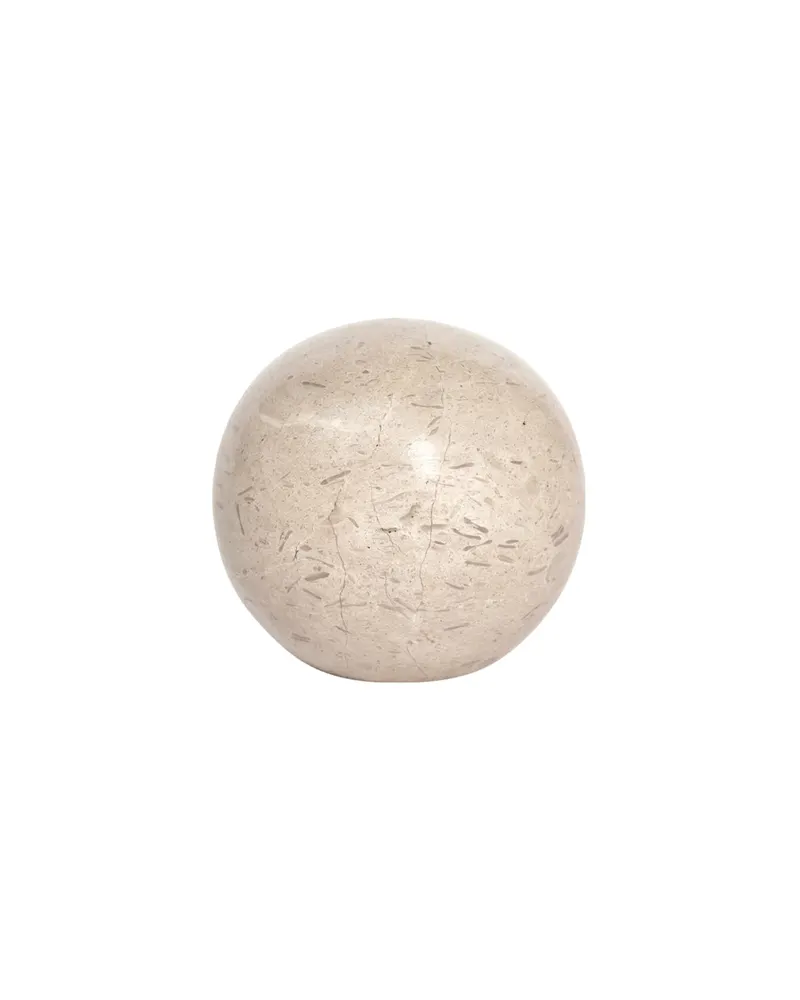 Runde Buchstütze Savi Round aus Marmor, Beige