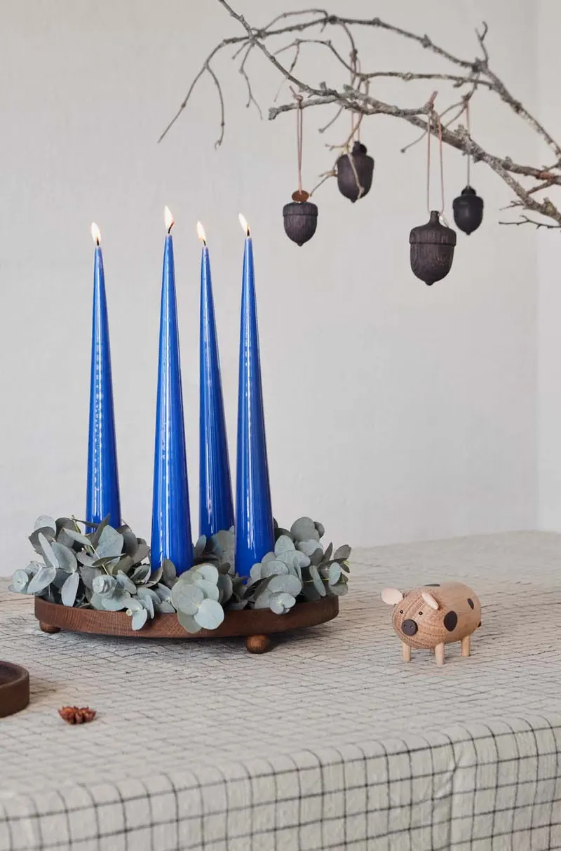 Rundes Eichenholztablett Inka von OYOY Living, Dunkel, Ø 30 × H 4,7 cm, Ansicht 4