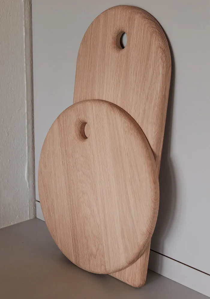 Rundes Yumi-Schneidebrett aus Eichenholz, OYOY Living, Natur, Höhe 2 cm, Ansicht 4