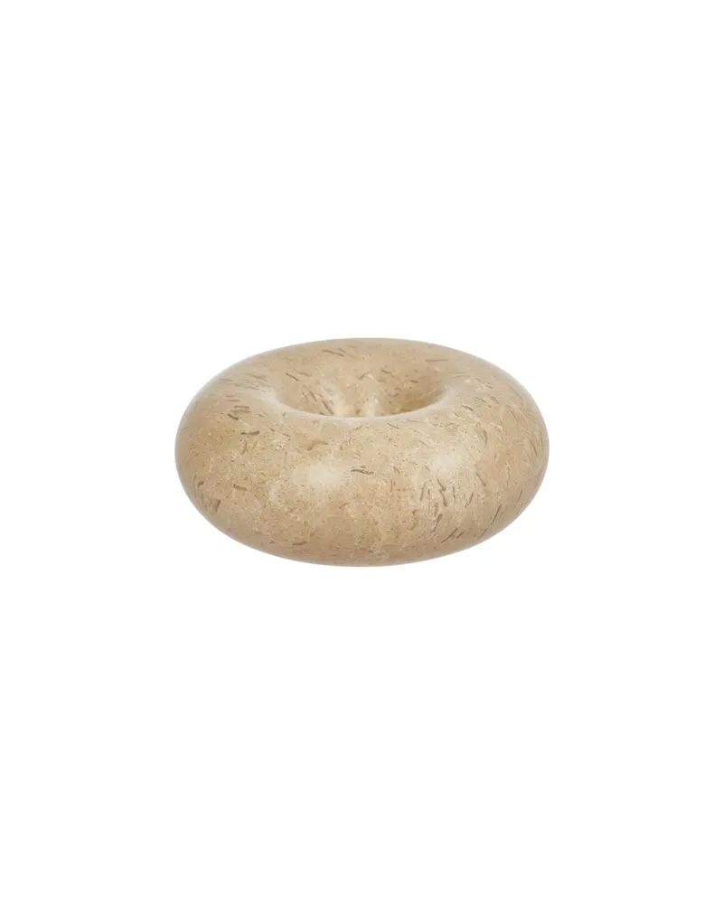 Savi Kerzenhalter aus poliertem Marmor von OYOY Living, Beige, Klein, Ansicht 1