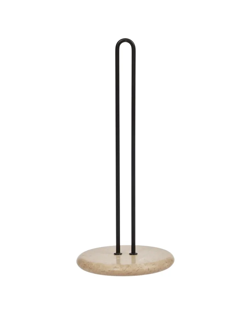 Savi Küchenrollenhalter aus Marmor und Eisen, Beige