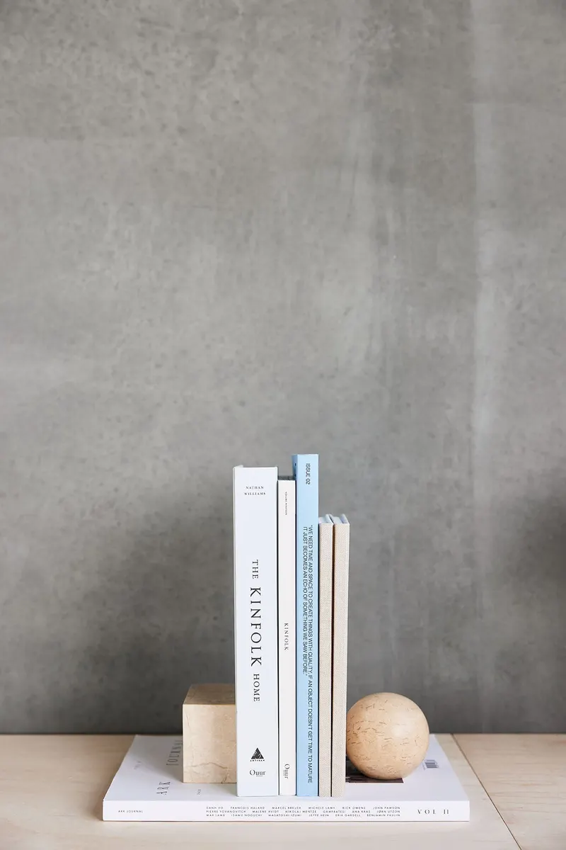 Savi Square Buchstütze aus natürlichem Marmor, OYOY Living, Beige, Ansicht 3