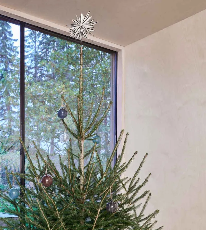 Weihnachtsbaumspitze Toppu Christmas Topstar aus Papier und Eisen, OYOY Living, Weiß/Schwarz, Ansicht 3
