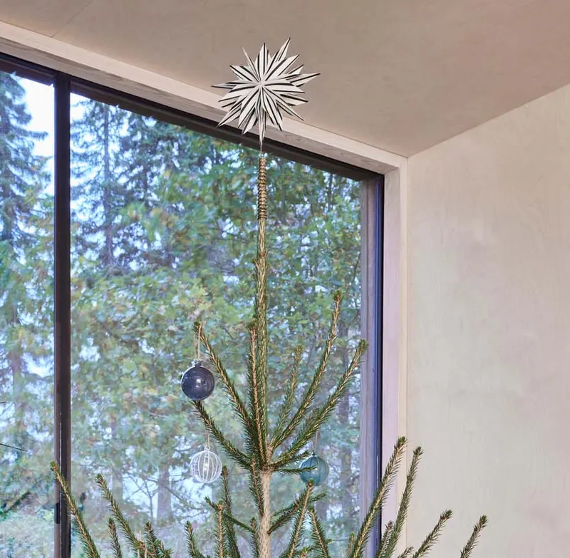 Weihnachtsbaumspitze Toppu Christmas Topstar aus Papier und Eisen, OYOY Living, Weiß/Schwarz, Ansicht 4