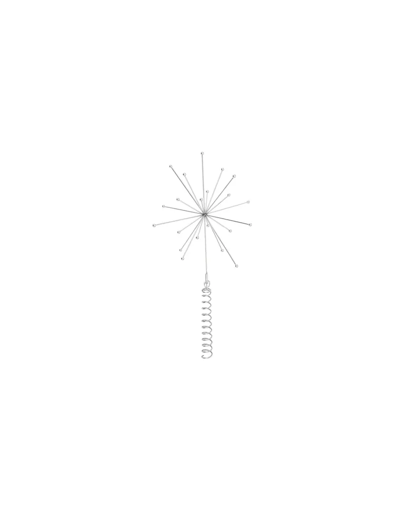 Weihnachtsbaumspitze Topstar aus versilbertem Edelstahl, Silber