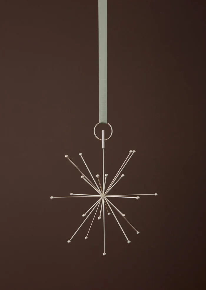 Weihnachtsbaumspitze Topstar aus versilbertem Edelstahl, OYOY Living, Silber, Höhe 24 × Länge 23 × Breite 23 cm, Ansicht 2