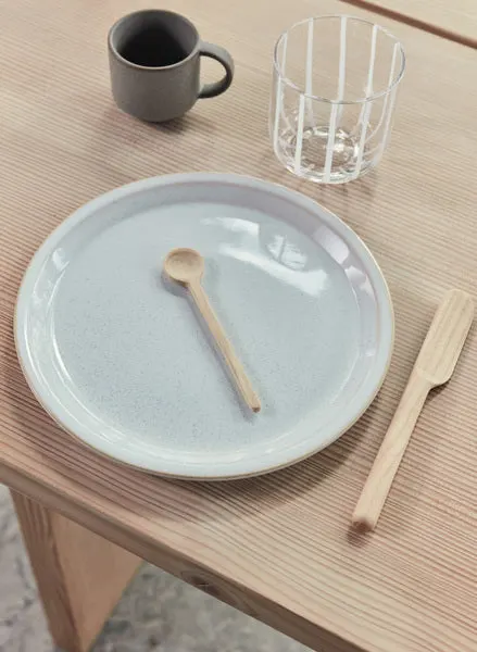 Yuka Lunch-Teller mit handgearbeiteter Glasur im 2er-Set, OYOY Living, Off-White, Ø 22 x H 1,9 cm, Ansicht 3