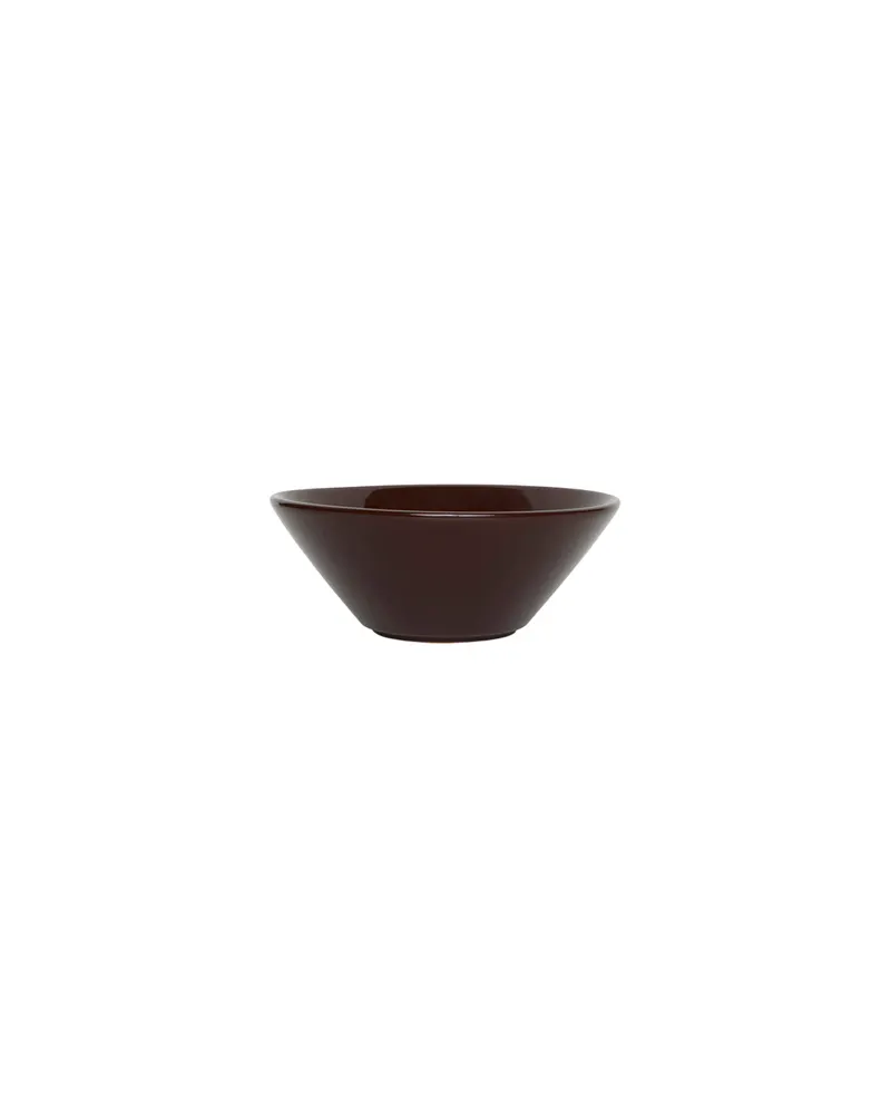 Yuka Schale von OYOY Living mit handgefertigter Oberfläche, Dunkel terrakottafarben, Medium, Ansicht 1