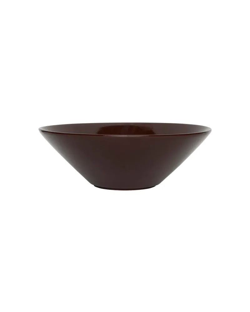 Yuka Schale von OYOY Living mit handgefertigter Oberfläche, Dunkel terrakottafarben, Large, Ansicht 1