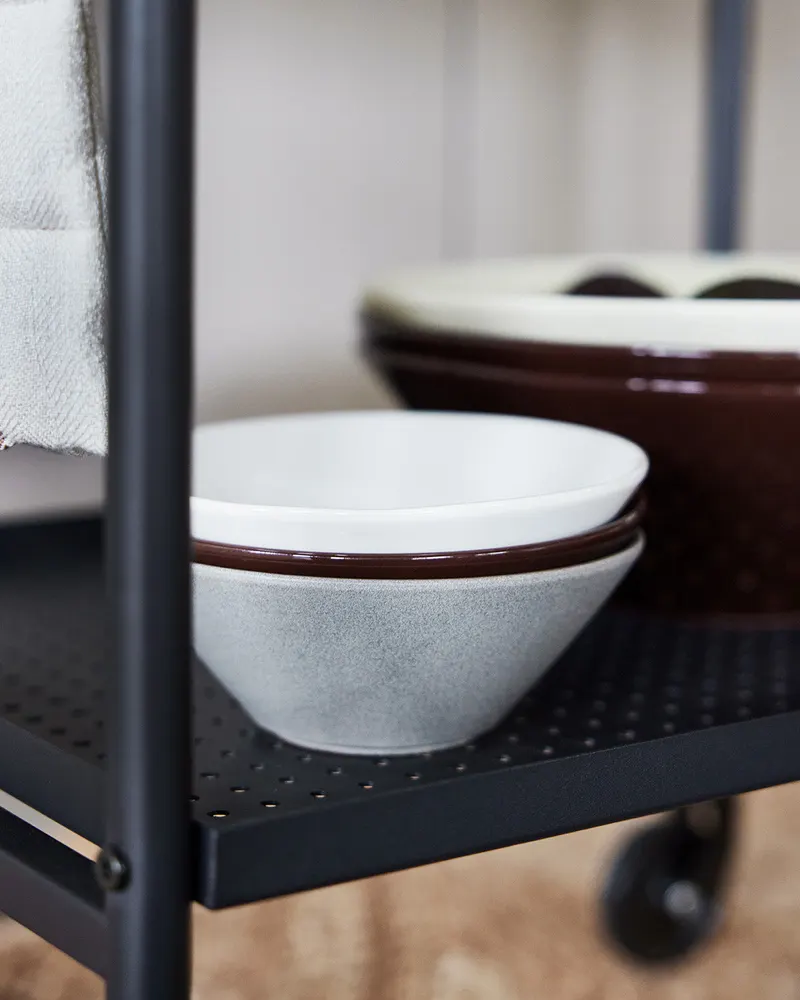 Yuka Schale von OYOY Living mit handgefertigter Oberfläche, Steinfarben, Medium, Ansicht 3