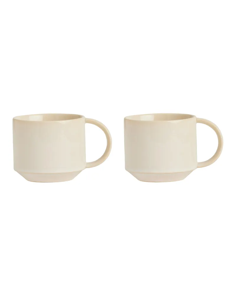 Yuka Tassen im 2er-Set, Off-white