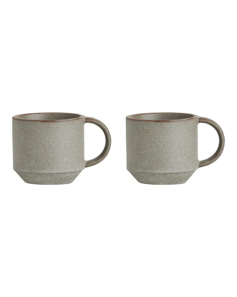 Yuka Tassen im 2er-Set von OYOY Living, Stone, H 7,5 x L 11 x B 8 cm, Ansicht 1