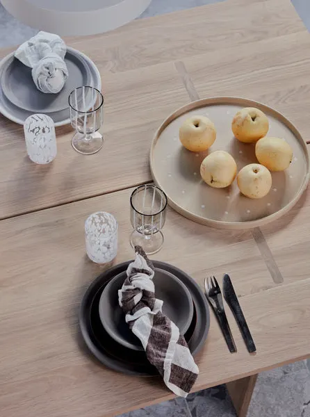 OYOY Yuka tiefer Teller aus Tonware im 2er-Set, OYOY Living, Stone, Ø 19 × H 4 cm, Ansicht 2