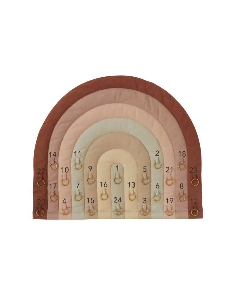 Adventskalender Rainbow aus Bio-Baumwolle, OYOY Mini, Schokobraun, Ansicht 1