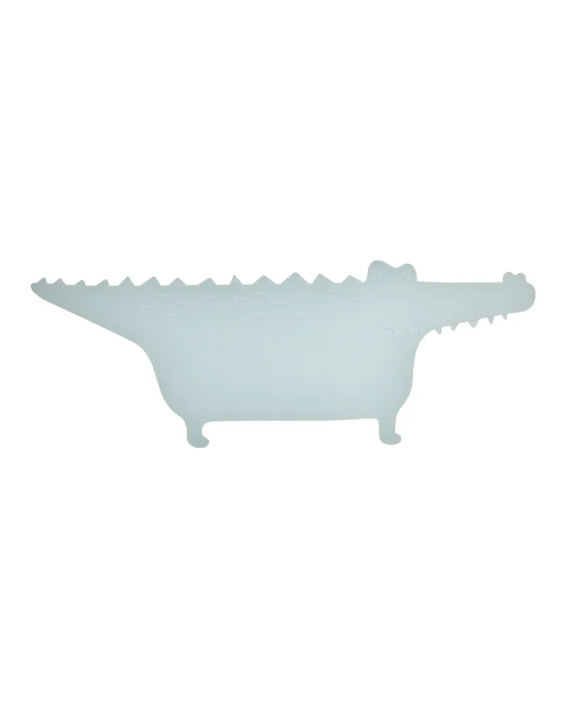 Badematte Gustav in Krokodilform aus Silikon, Hellmint