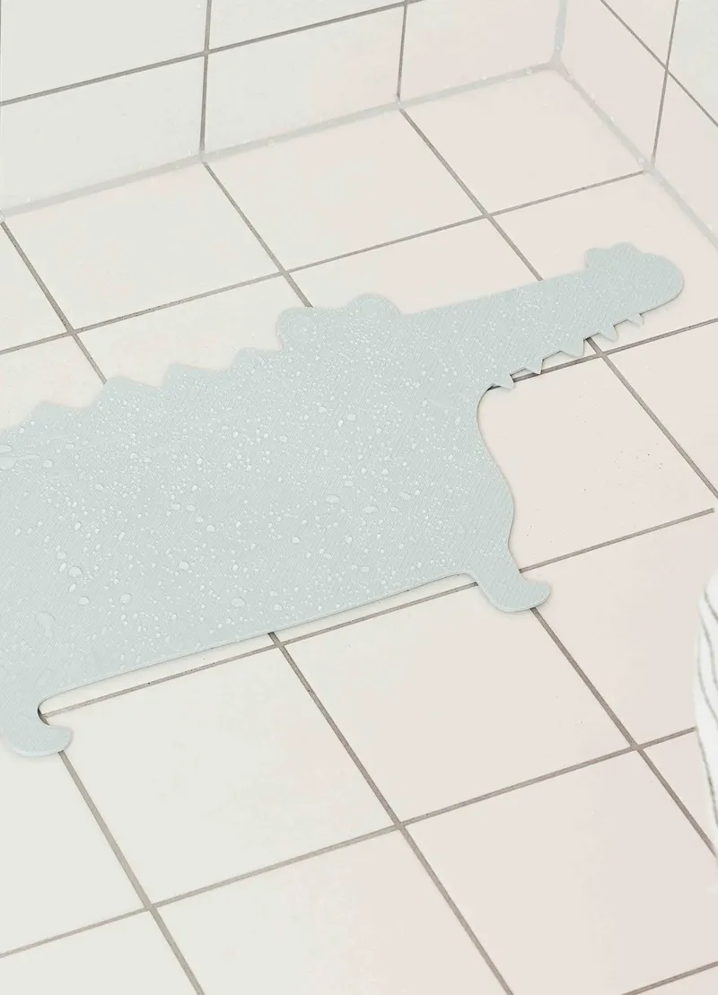 OYOY Mini Badematte Gustav in Krokodilform aus Silikon, Hellmint, Ansicht 4