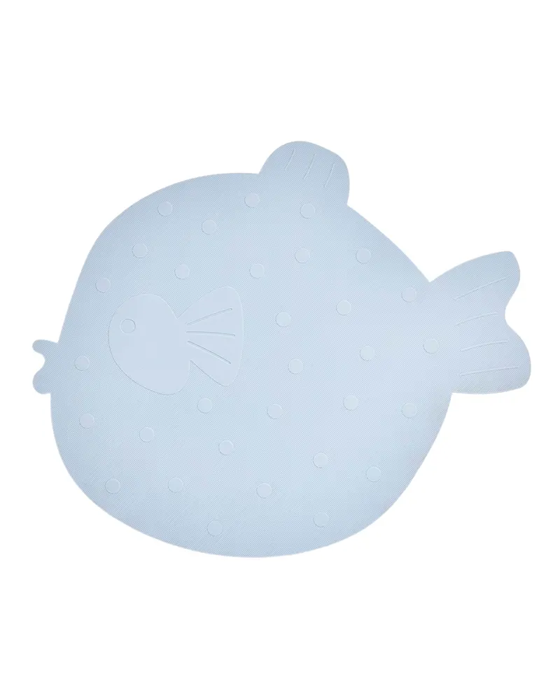 Badematte Little Finn aus Silikon, Eisblau