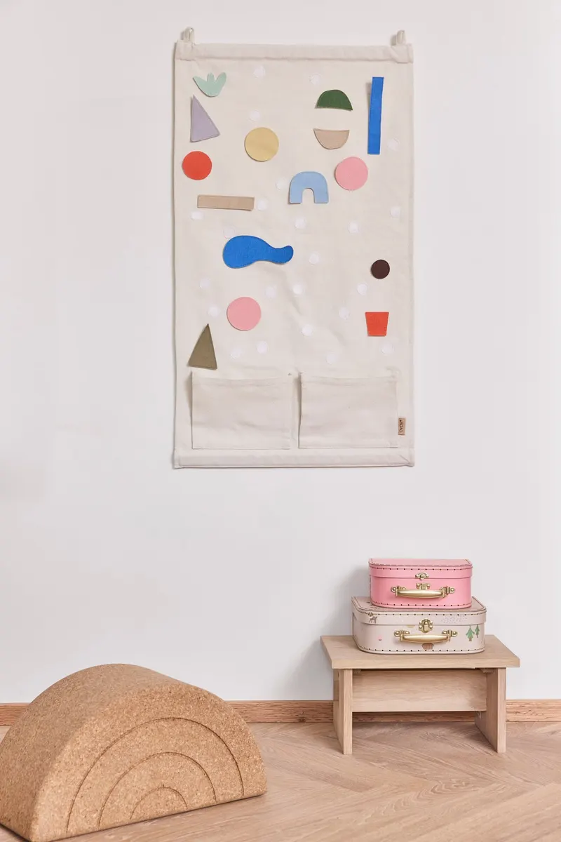 DIY-Wanddekoration Saga aus Baumwolle mit Filzelementen, OYOY Mini, Mehrfarbig, Ansicht 4