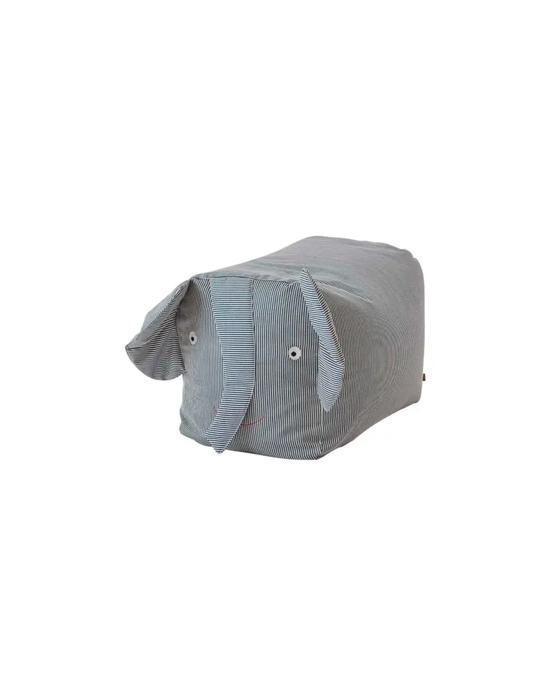 Erik Elephant Sitzsack aus Baumwolle, Blau
