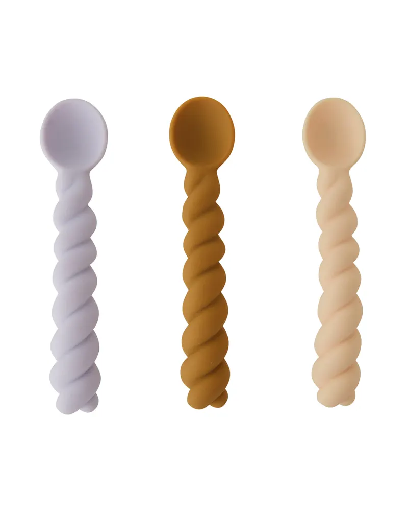 Kindergeschirr: Mellow Silikonlöffel im 3er-Set, OYOY Mini, Lavender