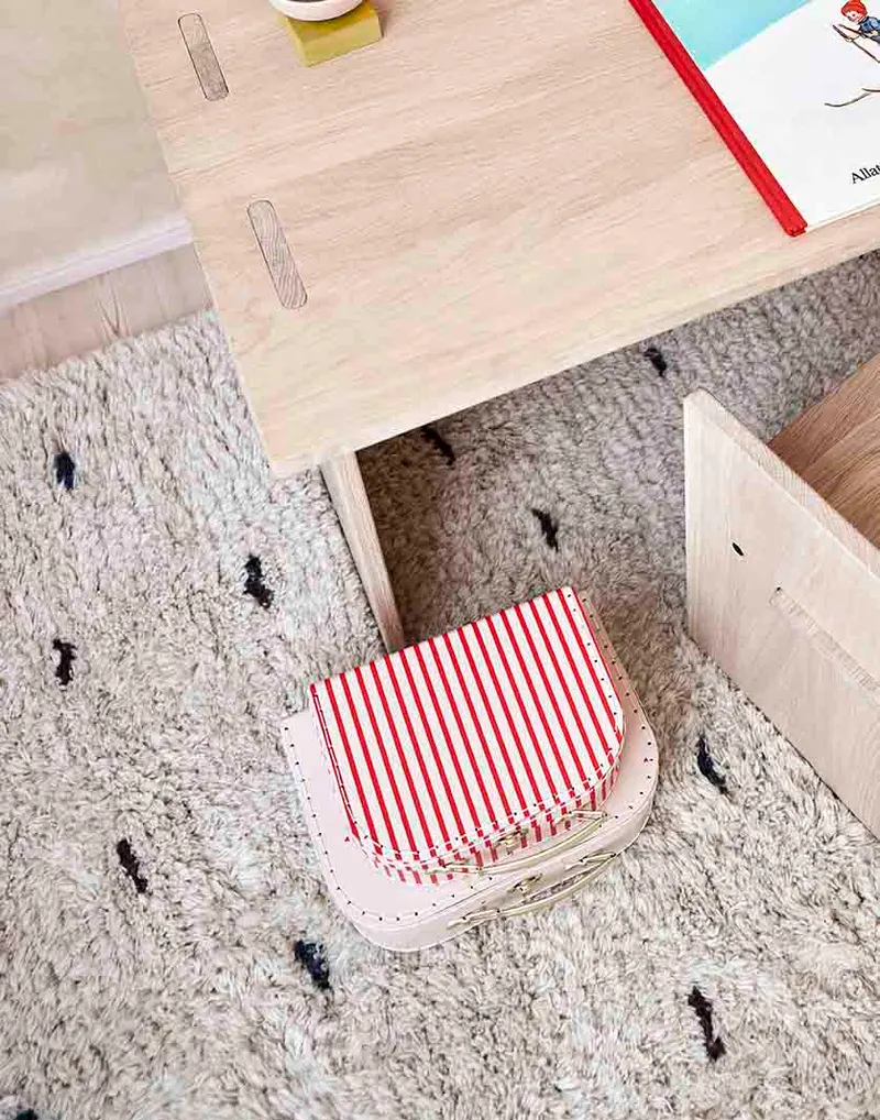 Kinderkoffer-Set Elefant & Streifen aus Karton, 2-teilig, OYOY Mini, Hellblau, Zwei unterschiedliche Größen, Ansicht 4