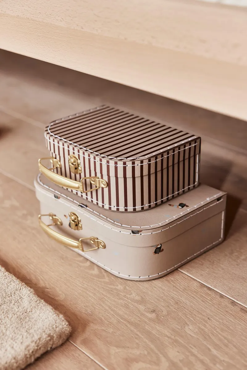 Kinderkoffer-Set Toucan & Stripe aus Karton, 2-teilig, OYOY Mini, Zwei unterschiedliche Größen, Ansicht 3