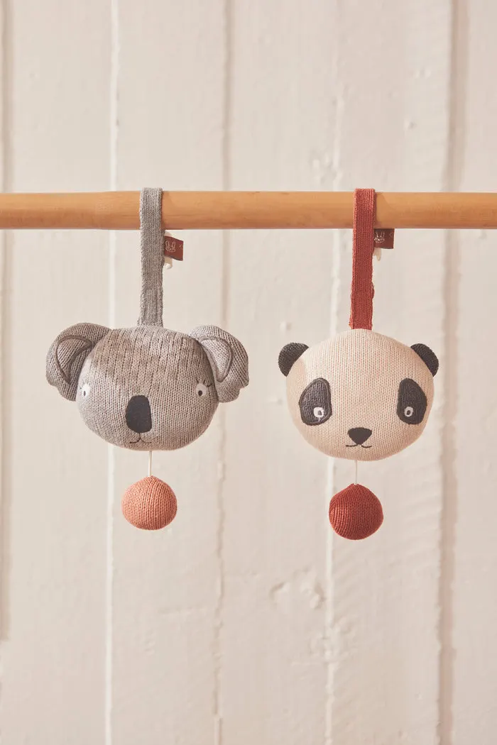OYOY Mini Koala-Spieluhr aus Baumwolle mit Brahms' Wiegenlied, Grau, 10,5 × 14,5 × 8 cm (H × L × B), Ansicht 2