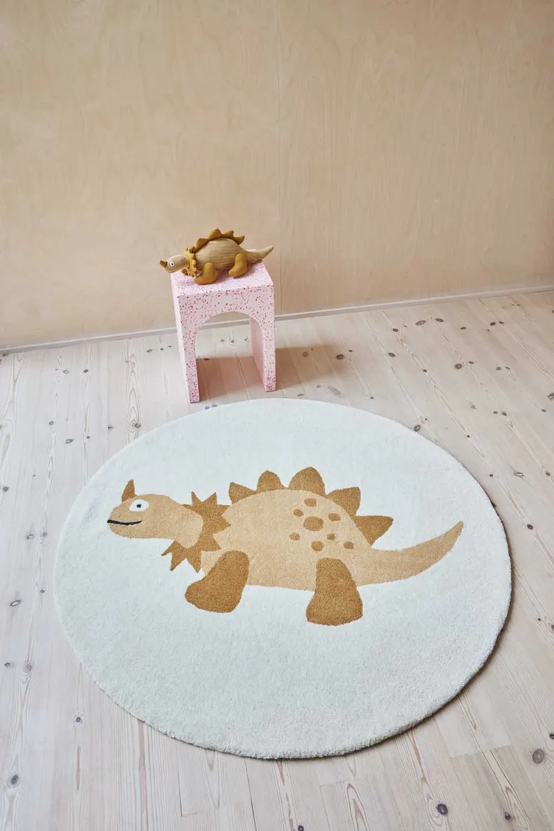 Kuscheltier Billy der Dinosaurier aus Baumwolle und Polyesterfüllung, OYOY Mini, Saffranfarben, Ansicht 3