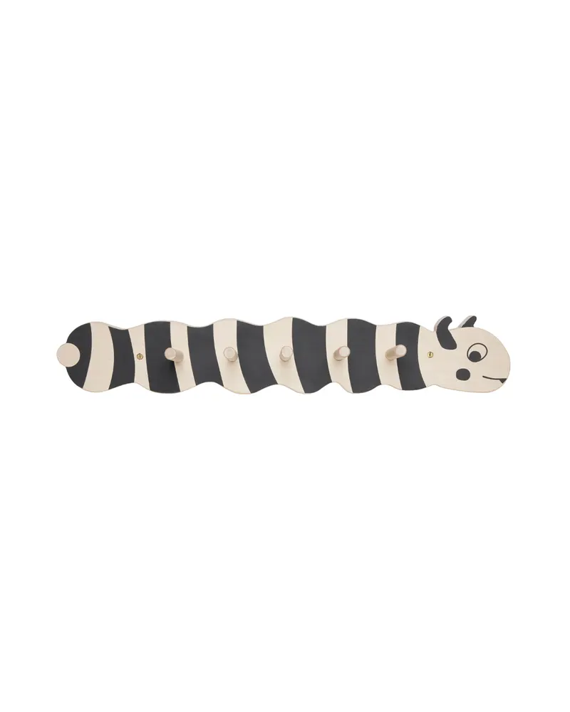 Larva Garderobenleiste aus Birkenfurniersperrholz mit Messingschrauben, Natur