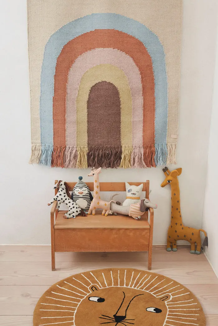 Lion-Teppich aus Wolle und Baumwolle in Caramel, OYOY Mini, Ansicht 3