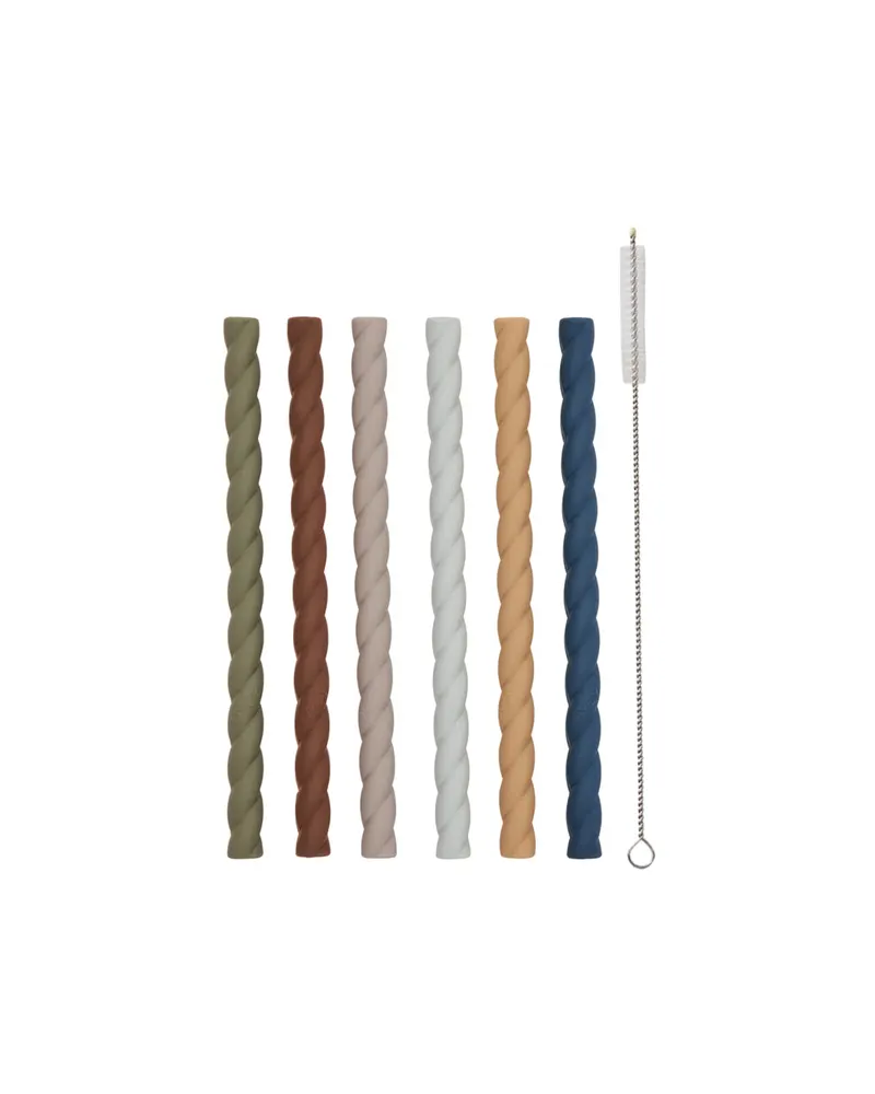 Mellow Silikon-Trinkhalme im 6er-Set, Sortierte Farben