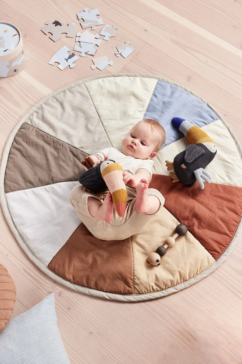 OYOY Mini Moni gesteppte Decke aus Baumwolle, Mehrfarbig, Ansicht 2