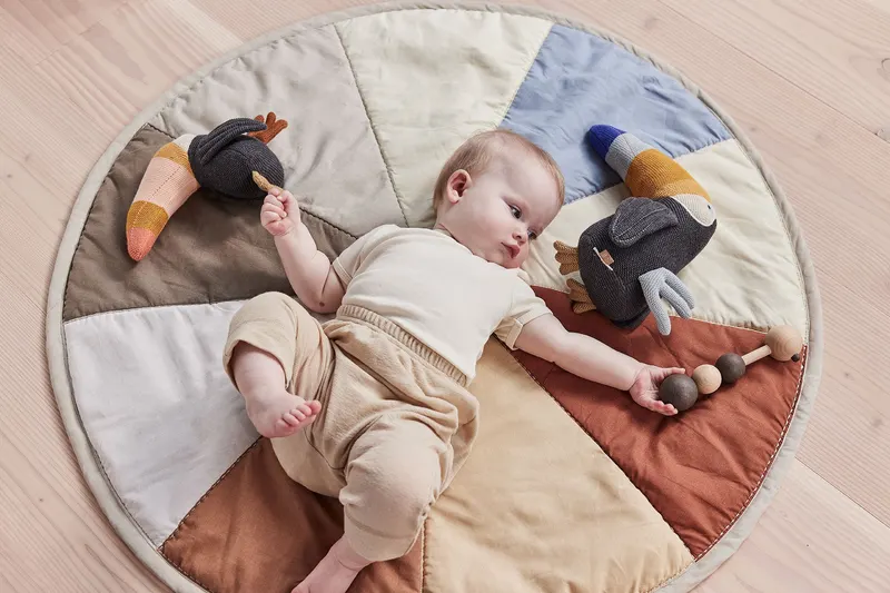 OYOY Mini Moni gesteppte Decke aus Baumwolle, Mehrfarbig, Ansicht 3