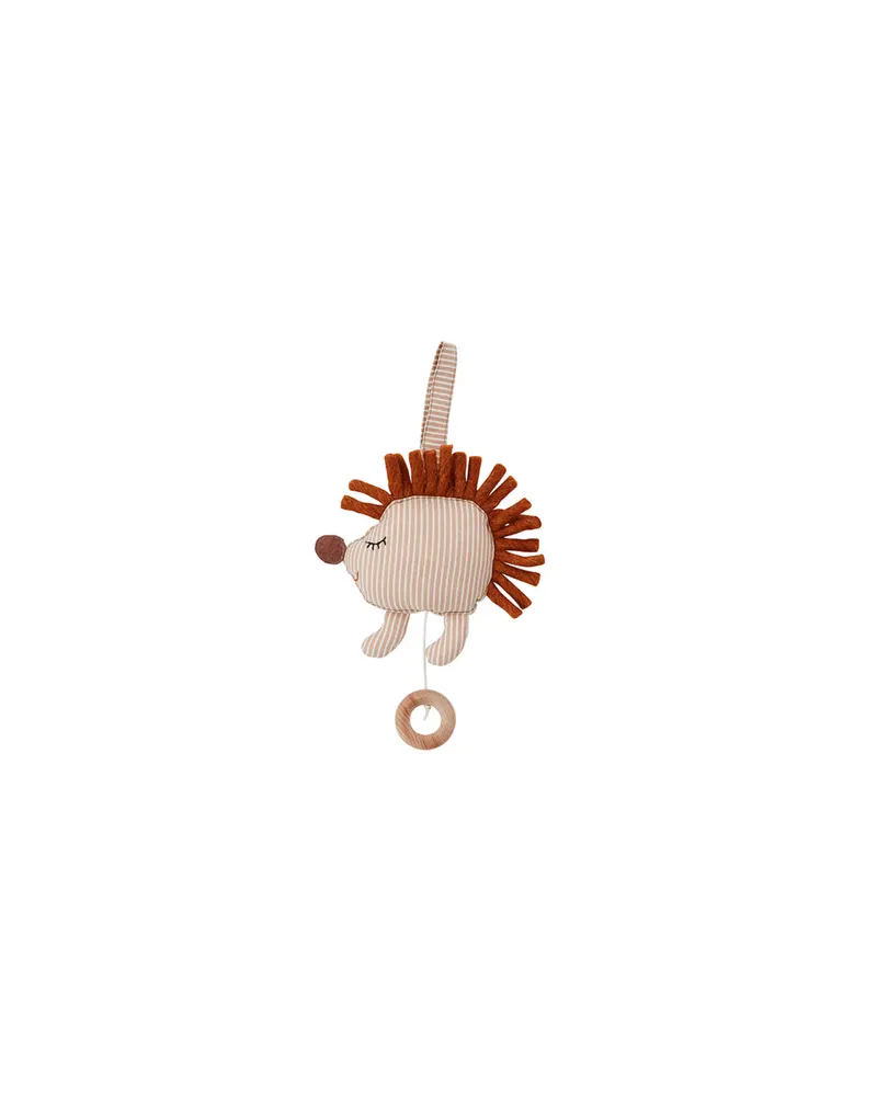 Musikmobile Hope der Igel aus Bio-Baumwolle, Beige