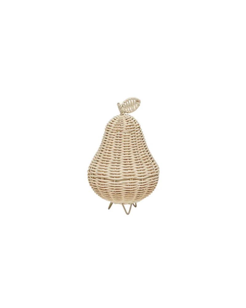 OYOY Mini Nachtlicht in Birnenform aus Rattan, Naturfarben, Ansicht 1