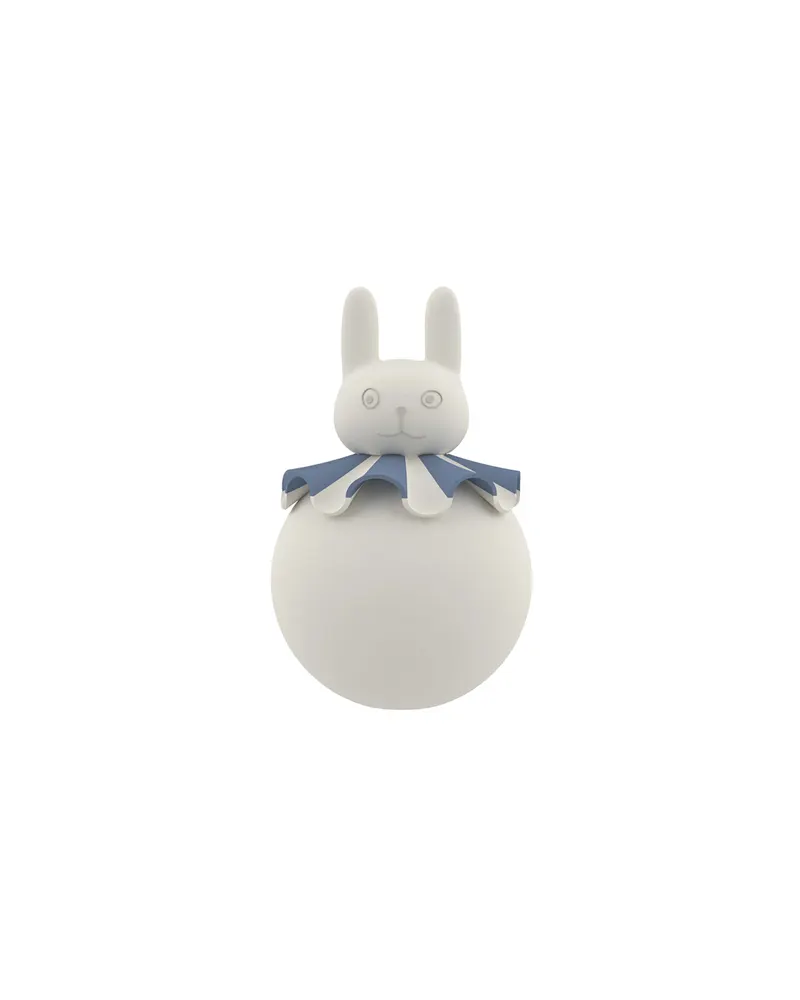OYOY Mini Nachtlicht Rabbit aus Silikon und Kunststoff, Gebrochenes Weiß / Blau, Ansicht 1